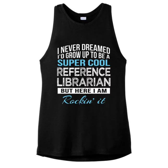 Funny Reference Librarian Gift Ladies Tri-Blend Wicking Tank