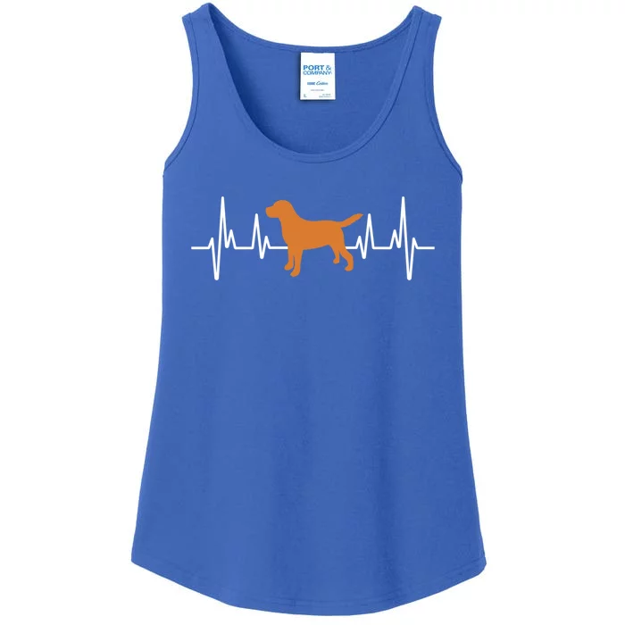 Fox Red Lab Heartbeat Valentine's Day Dog Labrador Retriever Gift Ladies Essential Tank