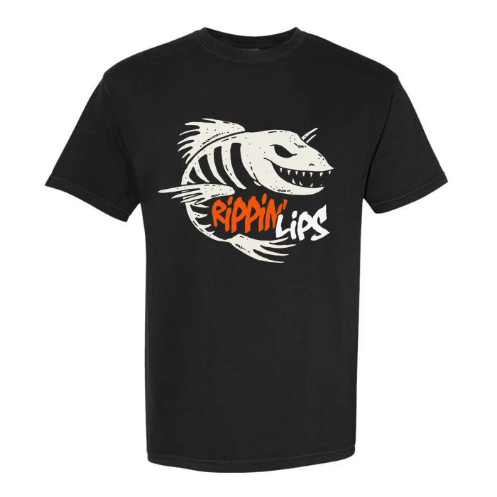 Fishing Rippin Lips Fish Bones Garment-Dyed Heavyweight T-Shirt