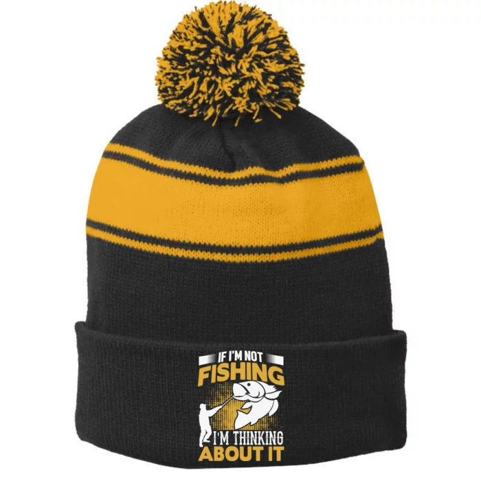 Fishing Rods Lovers | Funny Fishing Sayings | Funny Fishing Stripe Pom Pom Beanie