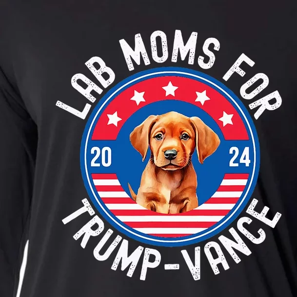 Fox Red Lab Mom Labrador Retrieve For Trump Vance 2024 Cooling Performance Long Sleeve Crew