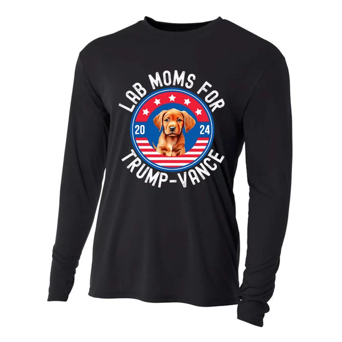 Fox Red Lab Mom Labrador Retrieve For Trump Vance 2024 Cooling Performance Long Sleeve Crew