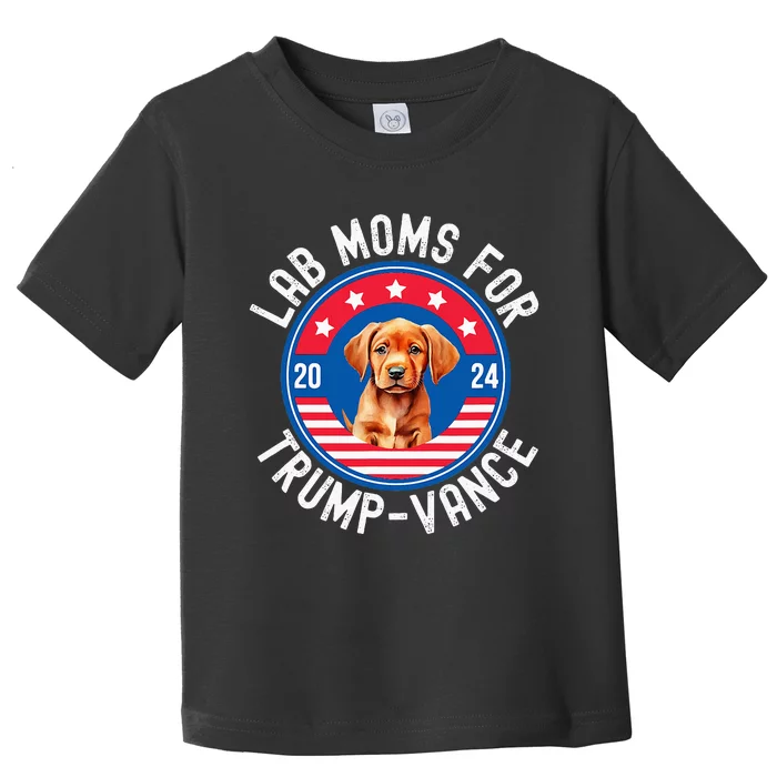 Fox Red Lab Mom Labrador Retrieve For Trump Vance 2024 Toddler T-Shirt