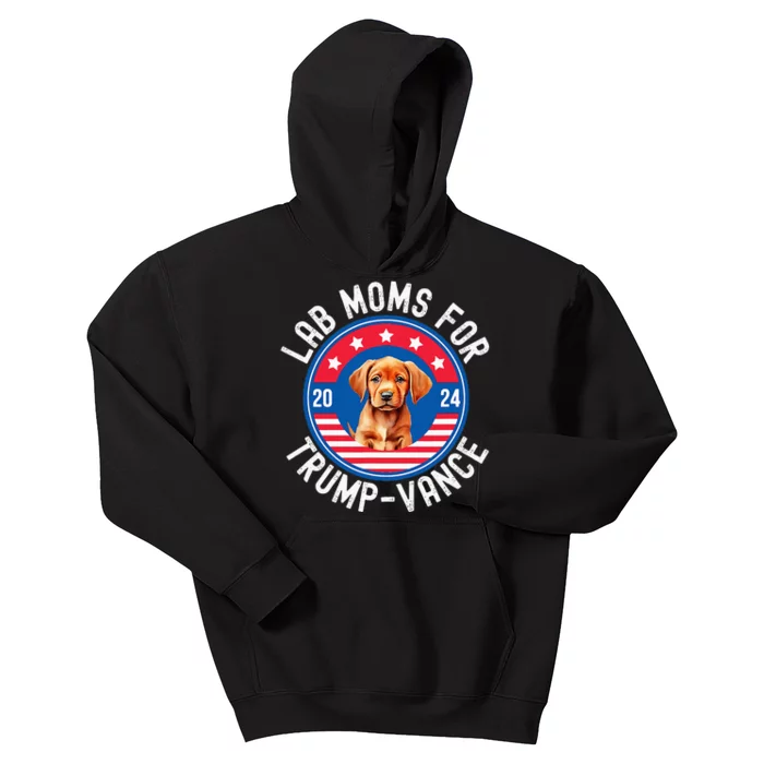 Fox Red Lab Mom Labrador Retrieve For Trump Vance 2024 Kids Hoodie