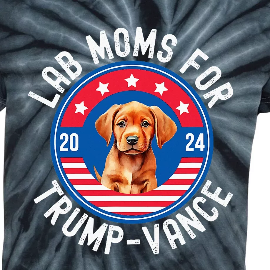 Fox Red Lab Mom Labrador Retrieve For Trump Vance 2024 Kids Tie-Dye T-Shirt