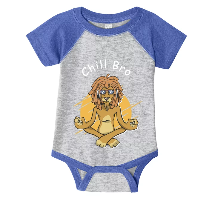 Funny Rasta Lion Chill Bro Namaste Yoga Gift Infant Baby Jersey Bodysuit