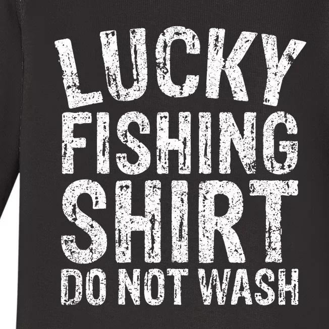 Funny Retro Lucky Fishing Do Not Wash Fishers Baby Long Sleeve Bodysuit