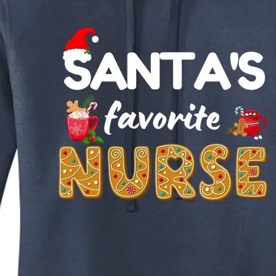 Funny Rn Lvn Lpn T Nurse Christmas T Santas Favorite Nurse Great Gift Women's Pullover Hoodie