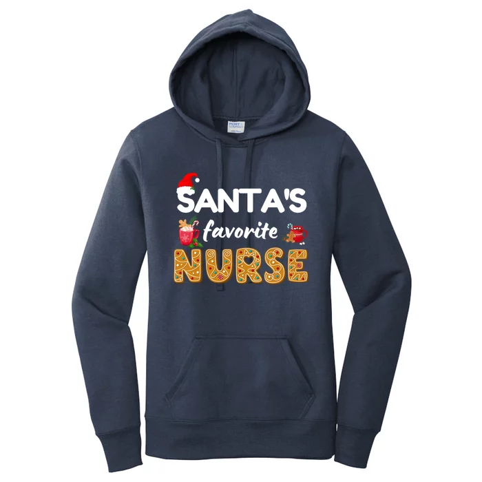 Funny Rn Lvn Lpn T Nurse Christmas T Santas Favorite Nurse Great Gift Women's Pullover Hoodie