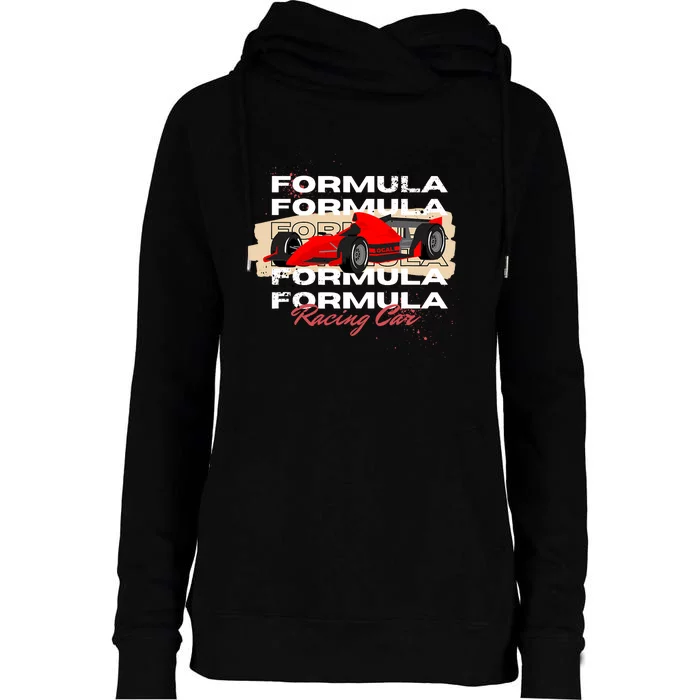 Formula Racing Lovers Race Car Fan Womens Funnel Neck Pullover Hood