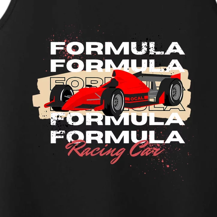 Formula Racing Lovers Race Car Fan Performance Tank