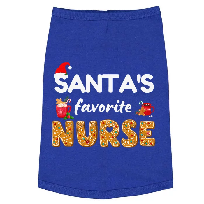 Funny RN LVN LPN T Nurse Christmas T Santas Favorite Nurse Gift Doggie Tank