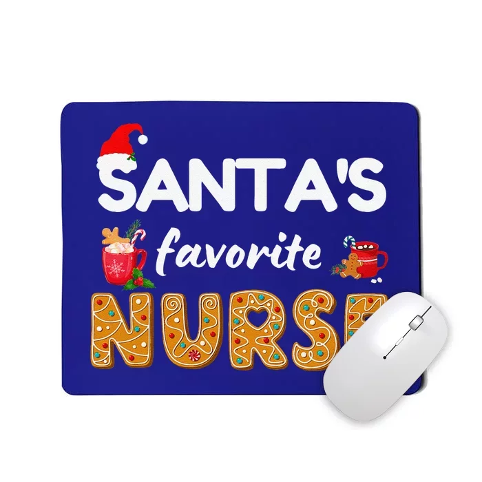 Funny RN LVN LPN T Nurse Christmas T Santas Favorite Nurse Gift Mousepad