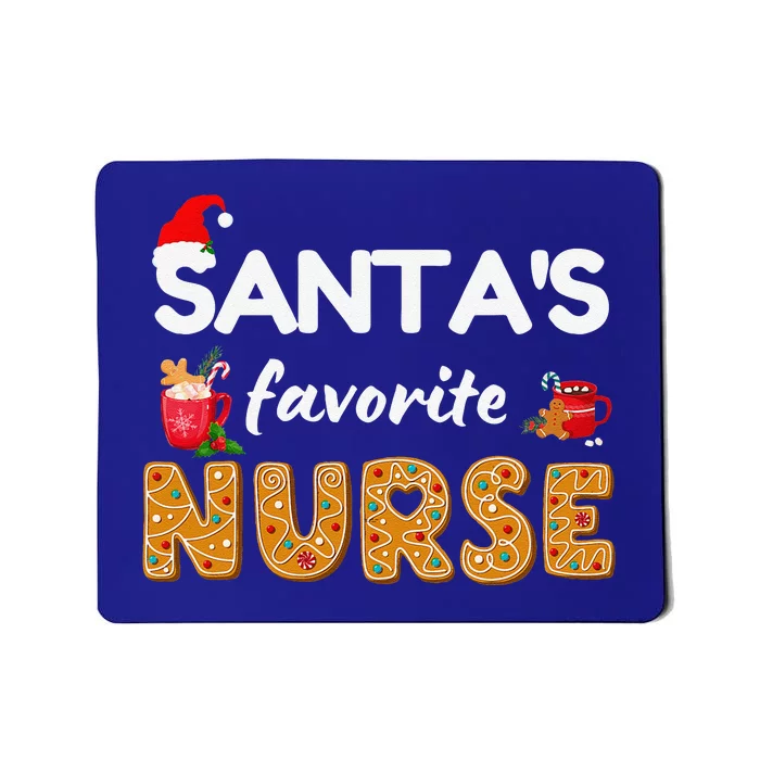 Funny RN LVN LPN T Nurse Christmas T Santas Favorite Nurse Gift Mousepad