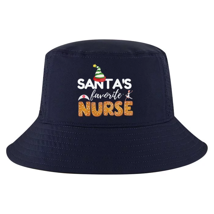 Funny RN LVN LPN T Nurse Christmas T Santas Favorite Nurse Cool Comfort Performance Bucket Hat