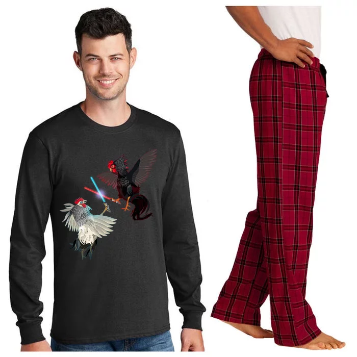 Fighting Rosters Lightsaber Cockfight Long Sleeve Pajama Set