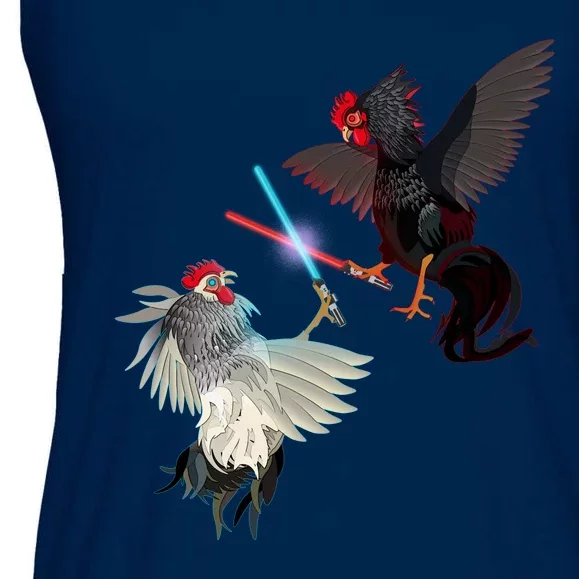 Fighting Rosters Lightsaber Cockfight Ladies Essential Flowy Tank