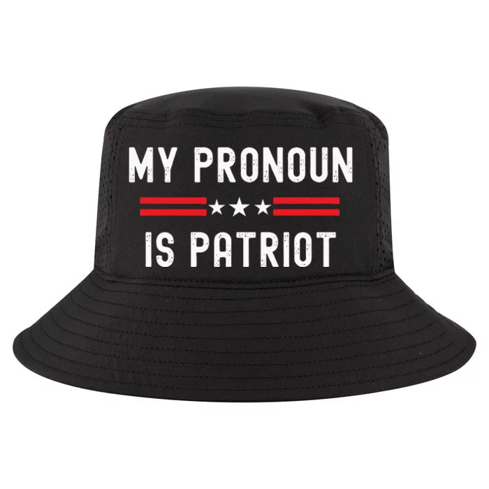 Funny Republican My Pronoun Is Patriot Conservative American Cool Comfort Performance Bucket Hat