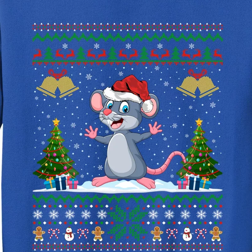 Funny Rat Mouse Xmas Gift Santa Hat Ugly Mouse Christmas Cool Gift Tall Sweatshirt