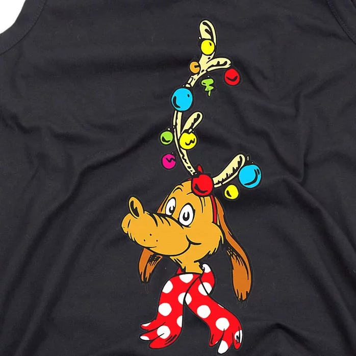 Funny Reindeer Max Dog Christmas Tank Top