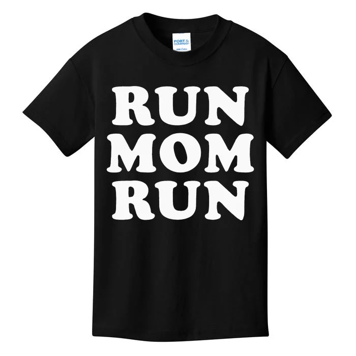 funny Run Mom Run Marathon Running Spectato Kids T-Shirt