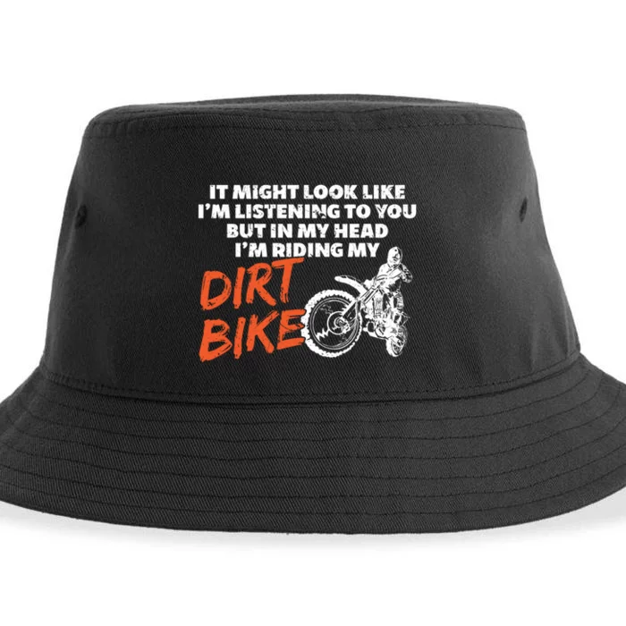 Funny Riding My Dirt Bike Hoodie Sustainable Bucket Hat