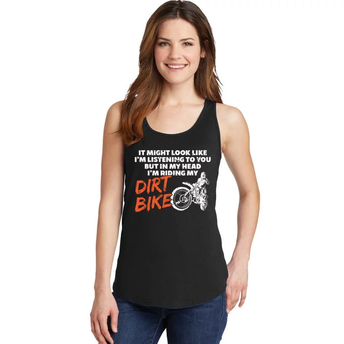 Funny Riding My Dirt Bike Hoodie Ladies Essential Tank