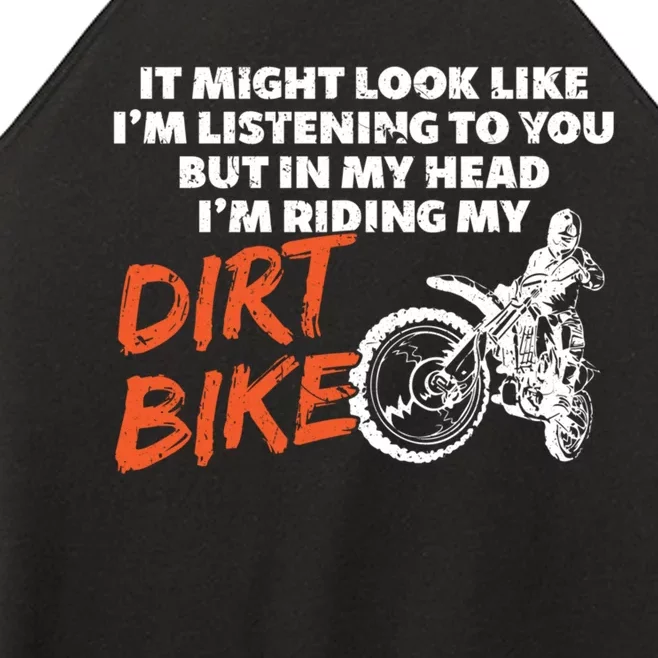 Funny Riding My Dirt Bike Hoodie Women’s Perfect Tri Rocker Tank