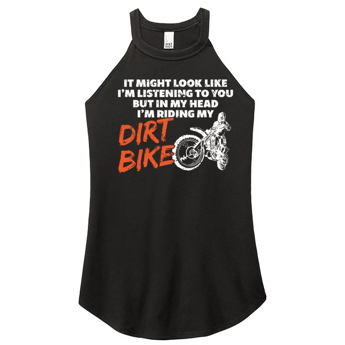 Funny Riding My Dirt Bike Hoodie Women’s Perfect Tri Rocker Tank