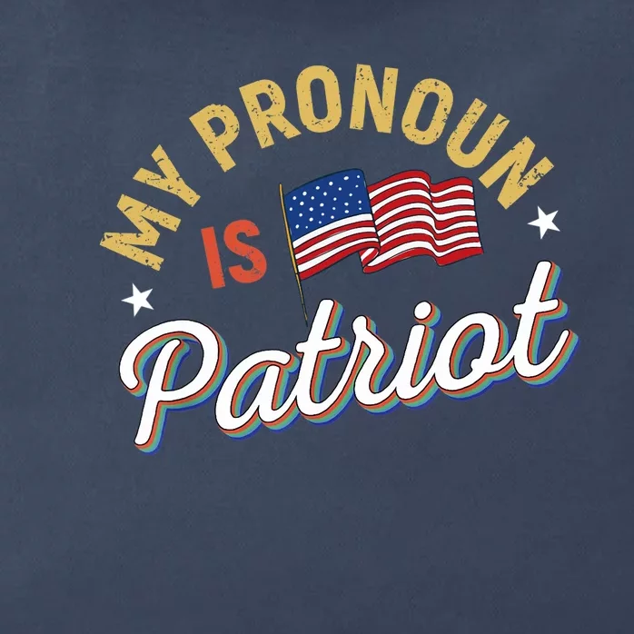 Funny Republican My Pronoun Is Patriot Conservative Zip Tote Bag