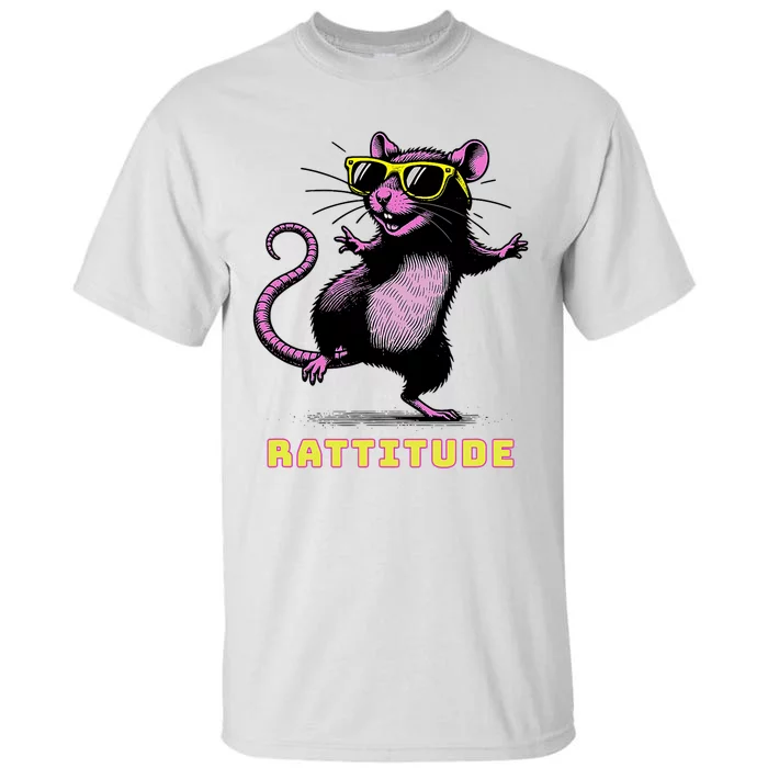 Funny Rat Meme Rattitude Rat Sunglasses Dancing Tall T-Shirt