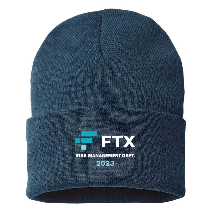 FTX Risk Management Dept 2023 Trading Trader Funny Gift Sustainable Knit Beanie