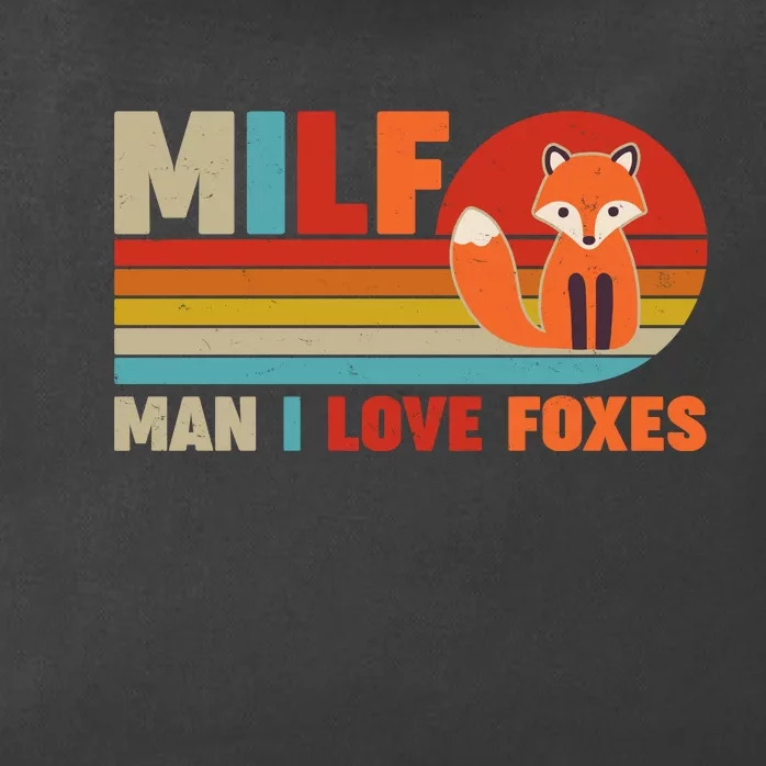 Funny Retro MILF Man I Love Foxes Zip Tote Bag