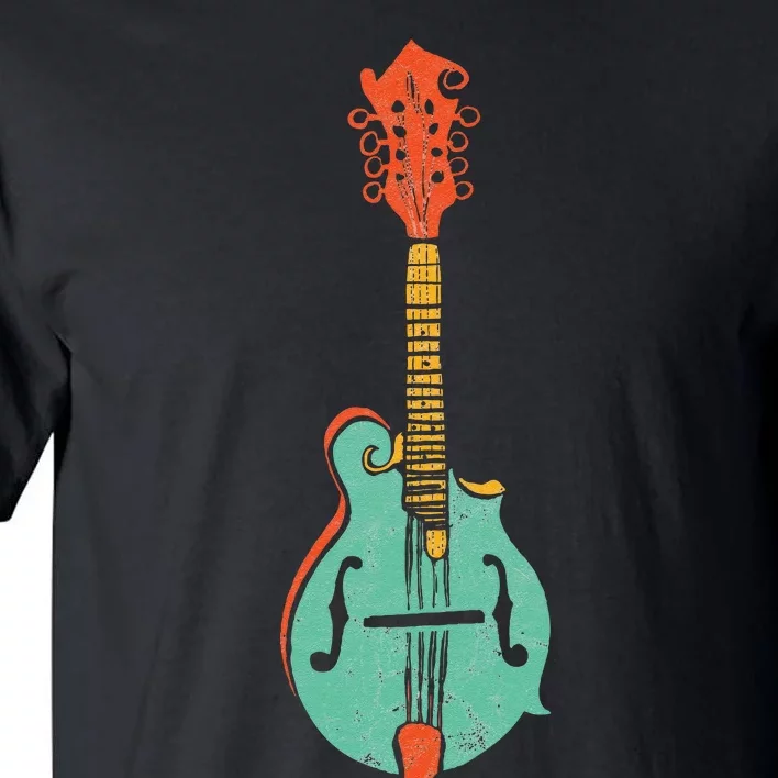 Funky Retro Mandolin Minimalist String Instrument Graphic Tall T-Shirt