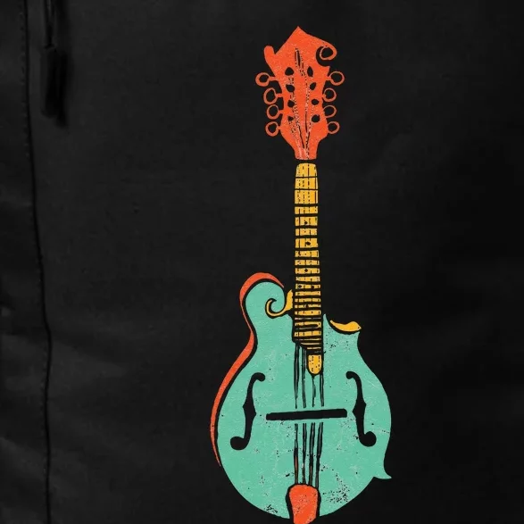 Funky Retro Mandolin Minimalist String Instrument Graphic Daily Commute Backpack