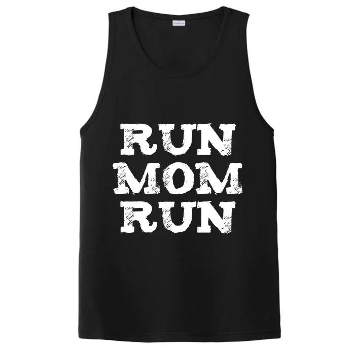 Funny Run Mom Marathon 5k Family Race Day Gift Meaningful Gift Performance Tank