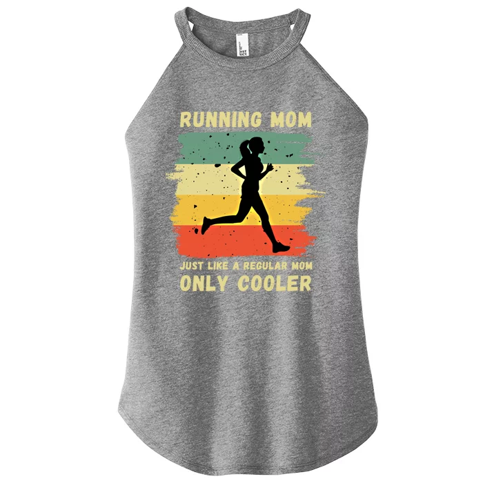 Funny Running Mom Marathon Runner Coach Marathoner Gift Women’s Perfect Tri Rocker Tank