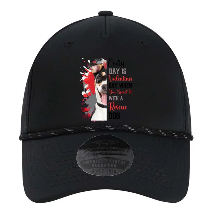 Funny Rescue Mom Happy Valentines Day Fun Dog Cross Breed Gift Performance The Dyno Cap