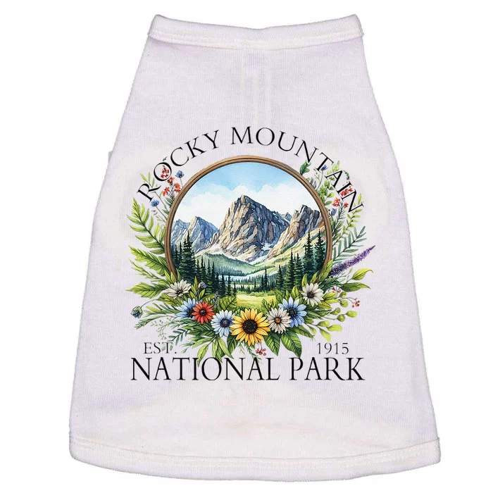 Floral Rocky Mountain National Park Hiking Camping Outdoor Doggie Tank