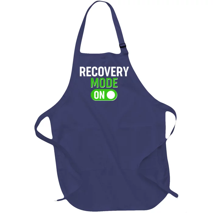 Funny Recovery Mode On Full-Length Apron With Pocket