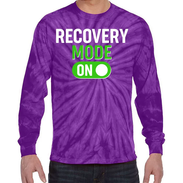 Funny Recovery Mode On Tie-Dye Long Sleeve Shirt