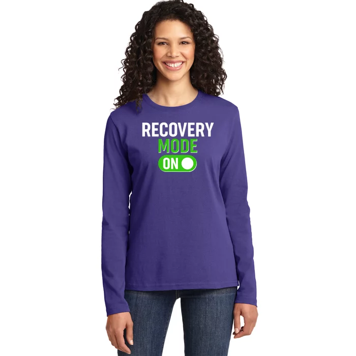 Funny Recovery Mode On Ladies Long Sleeve Shirt