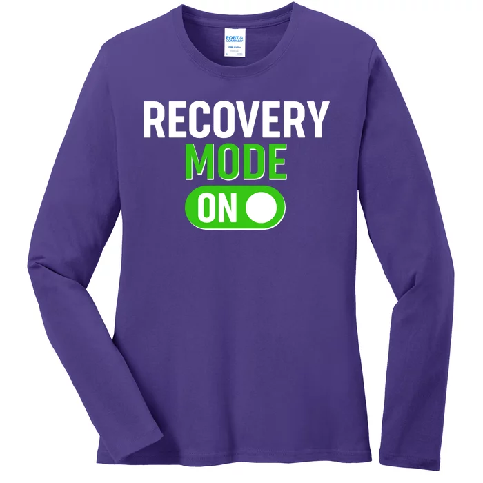 Funny Recovery Mode On Ladies Long Sleeve Shirt