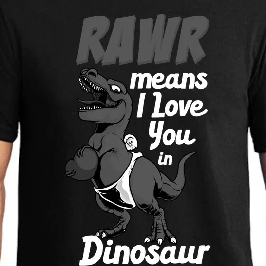 Funny Rawr Means I Love You In Dinosaur Gift Gift Pajama Set