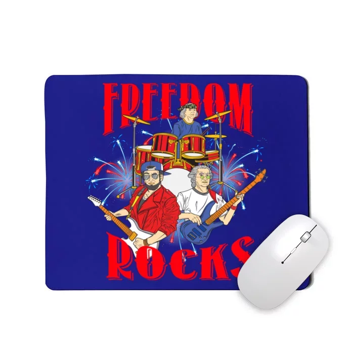 Freedom Rocks Musician Band Members Singer Rock And Roll Great Gift Mousepad