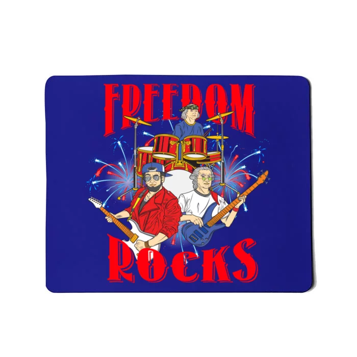 Freedom Rocks Musician Band Members Singer Rock And Roll Great Gift Mousepad