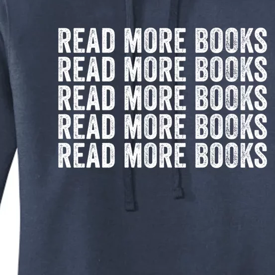 Funny Read More Books Librarian For Teacher Book Lover Gift Women's Pullover Hoodie