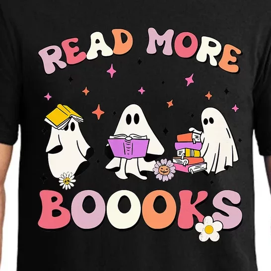 funny read more books halloween ghost teacher book lovers Pajama Set