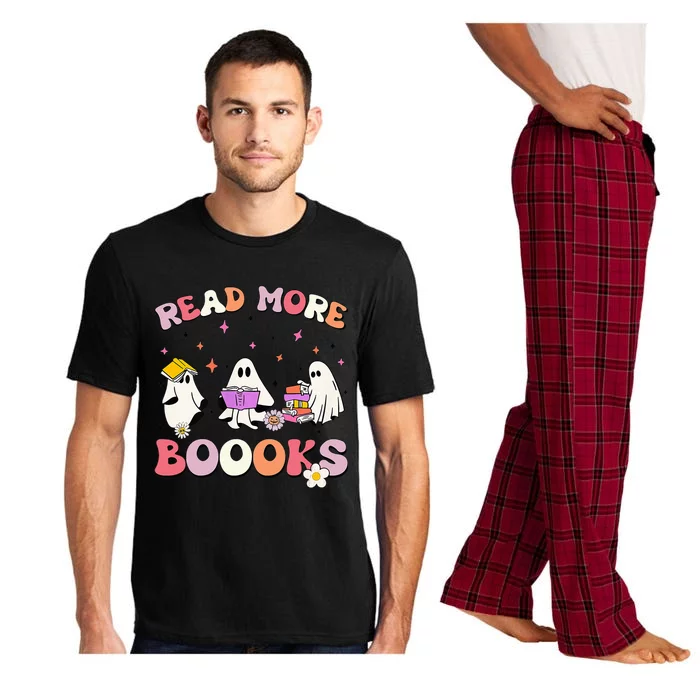 funny read more books halloween ghost teacher book lovers Pajama Set