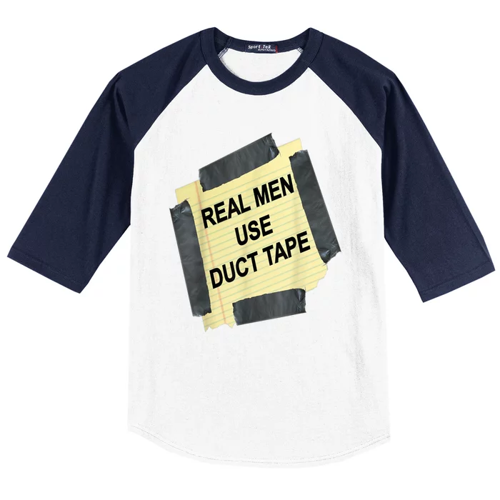 Funny Real Man Use Duct Tape Baseball Sleeve Shirt